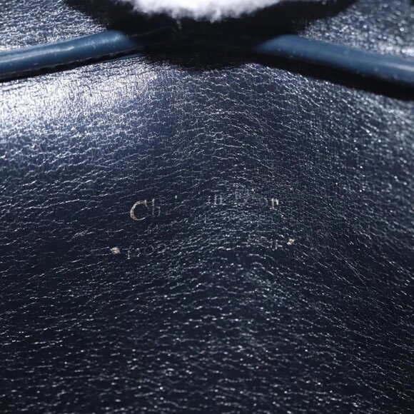 Christian Dior Trotter Canvas Shoulder Bag Navy Gold Auth 146485 - Picture 11 of 16